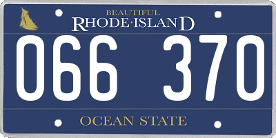 RI license plate 066370