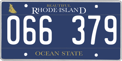 RI license plate 066379
