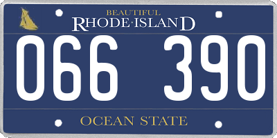 RI license plate 066390