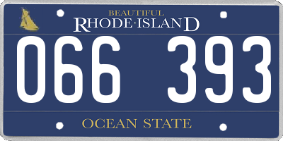RI license plate 066393