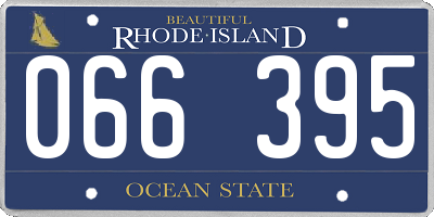 RI license plate 066395