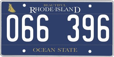 RI license plate 066396