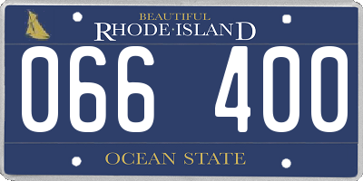 RI license plate 066400