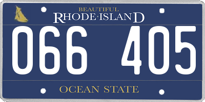 RI license plate 066405