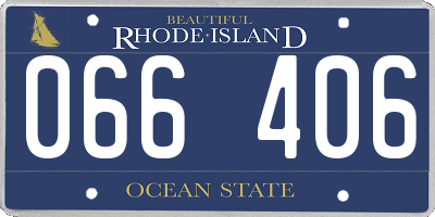 RI license plate 066406