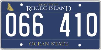 RI license plate 066410