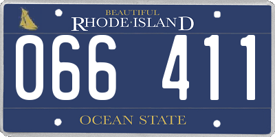 RI license plate 066411