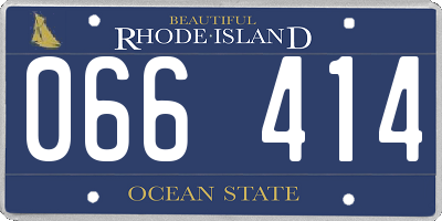 RI license plate 066414