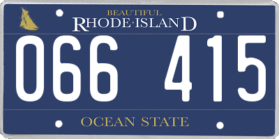 RI license plate 066415
