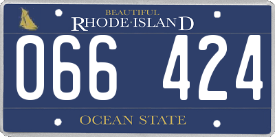 RI license plate 066424
