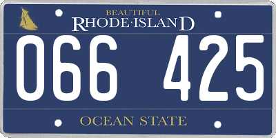 RI license plate 066425