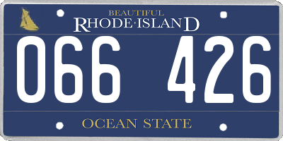 RI license plate 066426