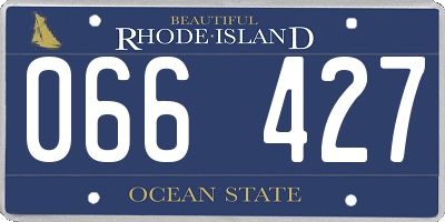 RI license plate 066427