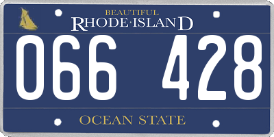 RI license plate 066428