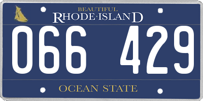RI license plate 066429