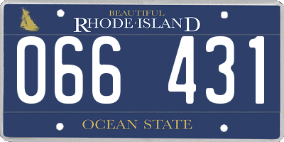RI license plate 066431