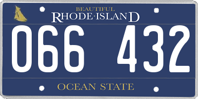RI license plate 066432