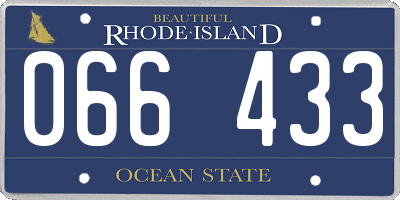 RI license plate 066433