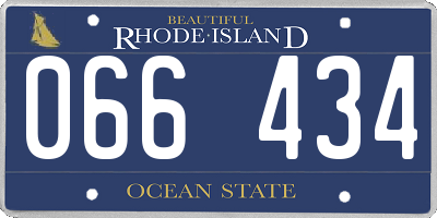 RI license plate 066434