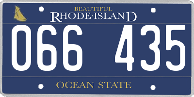 RI license plate 066435