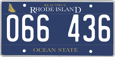 RI license plate 066436