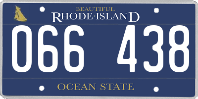 RI license plate 066438