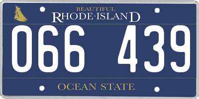 RI license plate 066439