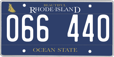 RI license plate 066440