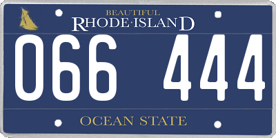RI license plate 066444