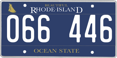 RI license plate 066446