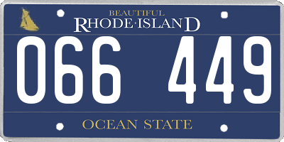 RI license plate 066449