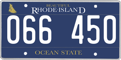 RI license plate 066450