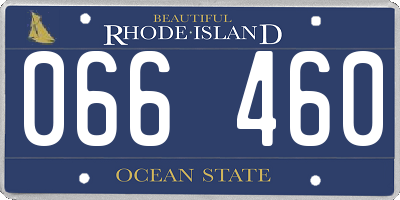 RI license plate 066460