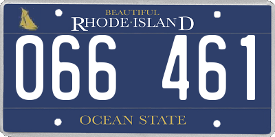 RI license plate 066461