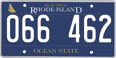 RI license plate 066462