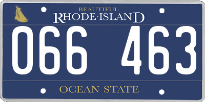 RI license plate 066463
