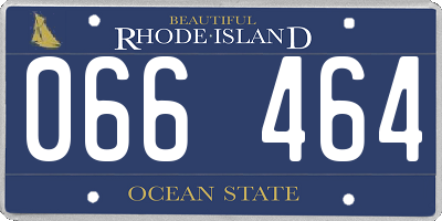 RI license plate 066464