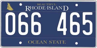 RI license plate 066465
