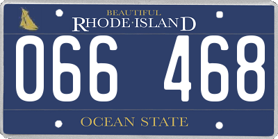 RI license plate 066468