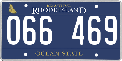 RI license plate 066469