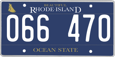 RI license plate 066470