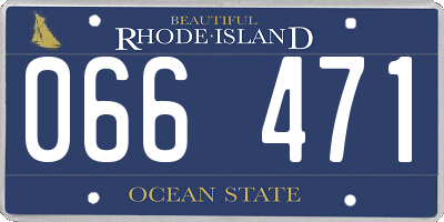 RI license plate 066471