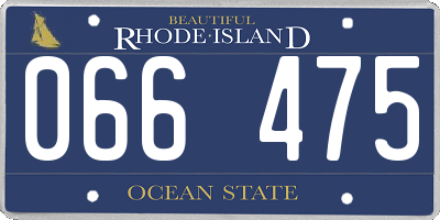 RI license plate 066475