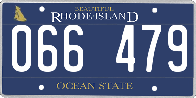 RI license plate 066479