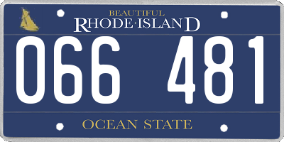 RI license plate 066481