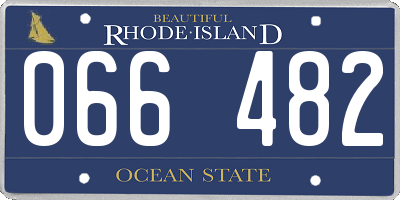 RI license plate 066482