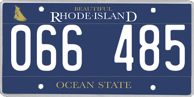 RI license plate 066485