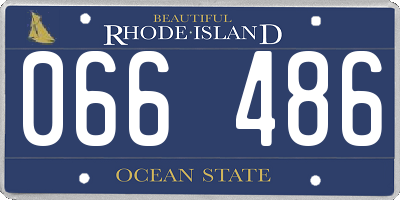 RI license plate 066486