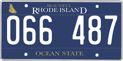 RI license plate 066487