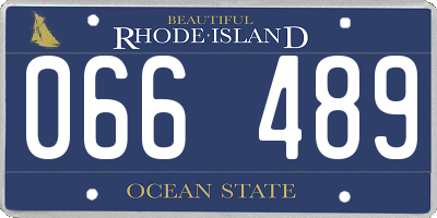 RI license plate 066489